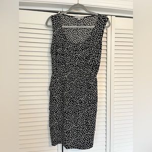 Casual black dress with white polka dots. Size medium.